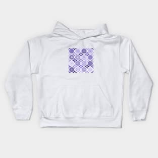 repeating pattern with boho style circles, lavender color Kids Hoodie